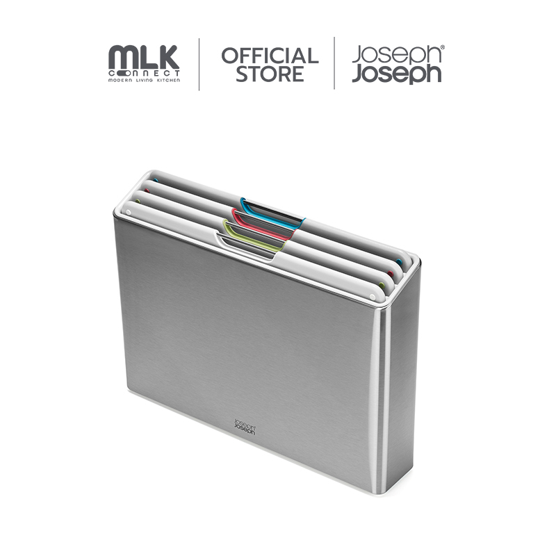ชุดเขียงแยกประเภทตามการใช้งาน 4 ชิ้น JOSEPH JOSEPH รุ่น FOLIO STEEL สี LIGHT STONE N1000072_0